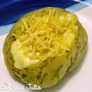 Batata recheada de micro-ondas