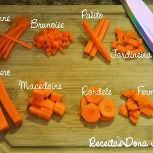 Tipos de corte de legumes