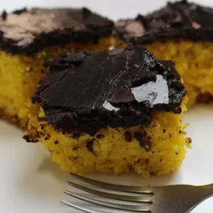 Bolo de Cenoura com calda sequinha de Chocolate